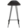Taburetes de cocina 4 unidades cuero auténtico negro de vidaXL, Taburetes de cocina - Ref: Foro24-320642, Precio: 218,01 €, D...