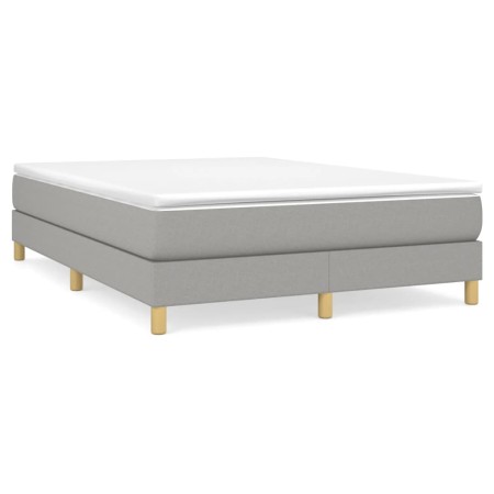 Estructura de cama de tela gris claro 140x200 cm de vidaXL, Camas y somieres - Ref: Foro24-3120614, Precio: 102,95 €, Descuen...