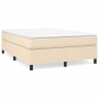 Estructura de cama de tela color crema 140x200 cm de vidaXL, Camas y somieres - Ref: Foro24-3120867, Precio: 115,88 €, Descue...