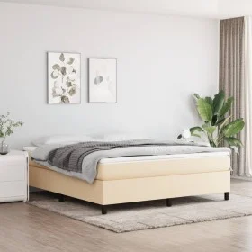 Cream fabric bed frame 180x200 cm by vidaXL, Beds and slatted bases - Ref: Foro24-3120883, Price: 131,55 €, Discount: %