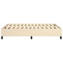 Estructura de cama de tela color crema 140x200 cm de vidaXL, Camas y somieres - Ref: Foro24-3120867, Precio: 115,88 €, Descue...