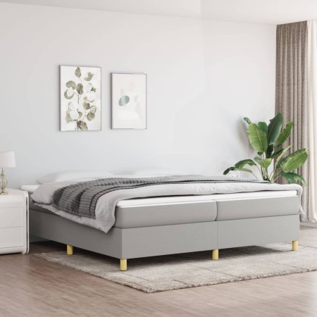 Estructura de cama gris claro tela 200x200 cm de vidaXL, Camas y somieres - Ref: Foro24-3120985, Precio: 116,87 €, Descuento: %
