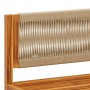 Sofá esquinero de jardín con cojines de madera de acacia y cuerda en Sofás de exterior | Comprar online en Foru.es