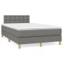 Cama box spring con colchón tela gris oscuro 120x200 cm de vidaXL, Camas y somieres - Ref: Foro24-3140922, Precio: 380,48 €, ...