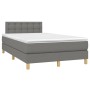 Cama box spring con colchón tela gris oscuro 120x200 cm de vidaXL, Camas y somieres - Ref: Foro24-3140922, Precio: 380,48 €, ...