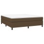 Estructura de cama box spring tela marrón 160x200 cm de vidaXL, Camas y somieres - Ref: Foro24-3120873, Precio: 136,62 €, Des...