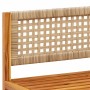 Conjunto de sofá de jardín de 3 piezas con cojines de madera de acacia y ratán en Sofás de exterior | Comprar online en Foru.es