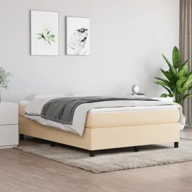 Bettrahmen aus cremefarbenem Stoff, 140 x 190 cm von vidaXL, Betten und Lattenroste - Ref: Foro24-3120859, Preis: 117,53 €, R...