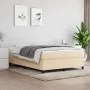 Cream fabric bed frame 140x190 cm by vidaXL, Beds and slatted bases - Ref: Foro24-3120859, Price: 117,53 €, Discount: %