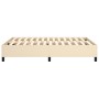 Estructura de cama de tela color crema 140x190 cm de vidaXL, Camas y somieres - Ref: Foro24-3120859, Precio: 121,77 €, Descue...