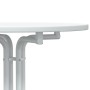 Mesa alta de comedor madera ingeniería y acero blanco Ø60x110cm en Mesas de comedor | Comprar online en Foru.es