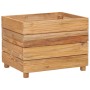 Arriate elevado madera de teca reciclada y acero 50x40x38 cm de vidaXL, Maceteros y jardineras - Ref: Foro24-47421, Precio: 7...
