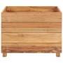 Arriate elevado madera de teca reciclada y acero 50x40x38 cm de vidaXL, Maceteros y jardineras - Ref: Foro24-47421, Precio: 7...