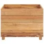 Arriate elevado madera de teca reciclada y acero 50x40x38 cm de vidaXL, Maceteros y jardineras - Ref: Foro24-47421, Precio: 6...