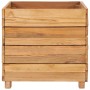 Arriate elevado madera de teca reciclada y acero 50x40x38 cm de vidaXL, Maceteros y jardineras - Ref: Foro24-47421, Precio: 7...