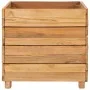 Arriate elevado madera de teca reciclada y acero 50x40x38 cm de vidaXL, Maceteros y jardineras - Ref: Foro24-47421, Precio: 6...