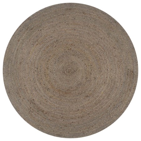 Alfombra de yute tejida a mano redonda gris 90 cm de vidaXL, Alfombras - Ref: Foro24-133662, Precio: 31,22 €, Descuento: %