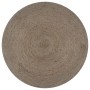 Alfombra de yute tejida a mano redonda gris 90 cm de vidaXL, Alfombras - Ref: Foro24-133662, Precio: 31,22 €, Descuento: %