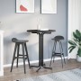 Mesa alta de comedor madera ingeniería y acero negro Ø80x110 cm en Mesas de comedor | Comprar online en Foru.es