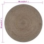 Alfombra de yute tejida a mano redonda gris 90 cm de vidaXL, Alfombras - Ref: Foro24-133662, Precio: 31,22 €, Descuento: %