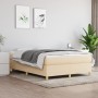 Estructura de cama de tela color crema 140x200 cm de vidaXL, Camas y somieres - Ref: Foro24-3120966, Precio: 124,44 €, Descue...
