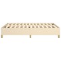 Estructura de cama de tela color crema 140x200 cm de vidaXL, Camas y somieres - Ref: Foro24-3120966, Precio: 124,44 €, Descue...
