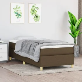 Brown fabric bed frame 90x200 cm by vidaXL, Beds and slatted bases - Ref: Foro24-3120932, Price: 91,11 €, Discount: %