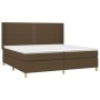Cama box spring colchón luces LED tela marrón oscuro 200x200 cm de vidaXL, Camas y somieres - Ref: Foro24-3138824, Precio: 65...