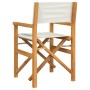 Silla de director plegable madera maciza de teca crema en Sillas de jardín | Comprar online en Foru.es