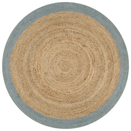 Alfombra hecha a mano de yute con borde verde oliva 120 cm de vidaXL, Alfombras - Ref: Foro24-133681, Precio: 45,86 €, Descue...