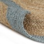 Alfombra hecha a mano de yute con borde verde oliva 120 cm de vidaXL, Alfombras - Ref: Foro24-133681, Precio: 45,86 €, Descue...