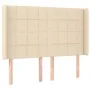 Boxspringbettmatratze und LED-Leuchten aus cremefarbenem Stoff 140x200 cm von vidaXL, Betten und Lattenroste - Ref: Foro24-31...