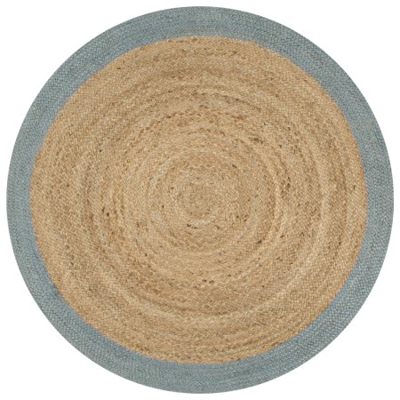 Alfombra hecha a mano de yute con borde verde oliva 150 cm de vidaXL, Alfombras - Ref: Foro24-133682, Precio: 60,68 €, Descue...