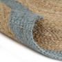 Alfombra hecha a mano de yute con borde verde oliva 150 cm de vidaXL, Alfombras - Ref: Foro24-133682, Precio: 60,68 €, Descue...