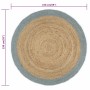 Alfombra hecha a mano de yute con borde verde oliva 150 cm de vidaXL, Alfombras - Ref: Foro24-133682, Precio: 60,68 €, Descue...