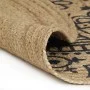 Alfombra de yute tejida a mano con estampado azul oscuro 90 cm de vidaXL, Alfombras - Ref: Foro24-133701, Precio: 25,35 €, De...