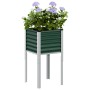 Jardinera de jardín verde 45x45x88 cm acero en Macetas y jardineras | Comprar online en Foru.es