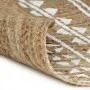 Alfombra de yute tejida a mano con estampado blanco 90 cm de vidaXL, Alfombras - Ref: Foro24-133692, Precio: 34,15 €, Descuen...