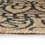 Alfombra de yute tejida a mano con estampado azul oscuro 90 cm de vidaXL, Alfombras - Ref: Foro24-133701, Precio: 25,35 €, De...