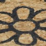 Alfombra de yute tejida a mano con estampado azul oscuro 90 cm de vidaXL, Alfombras - Ref: Foro24-133701, Precio: 25,76 €, De...