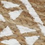 Alfombra de yute tejida a mano con estampado blanco 90 cm de vidaXL, Alfombras - Ref: Foro24-133692, Precio: 34,82 €, Descuen...