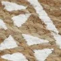 Alfombra de yute tejida a mano con estampado blanco 90 cm de vidaXL, Alfombras - Ref: Foro24-133692, Precio: 34,15 €, Descuen...
