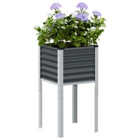 Jardinera de acero antracita 45x45x88 cm en Macetas y jardineras | Comprar online en Foru.es