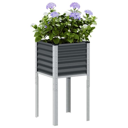 Jardinera de acero antracita 45x45x88 cm en Macetas y jardineras | Comprar online en Foru.es