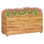 Arriate elevado madera de teca reciclada y acero 100x40x55 cm de vidaXL, Maceteros y jardineras - Ref: Foro24-47425, Precio: ...