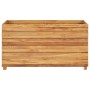 Arriate elevado madera de teca reciclada y acero 100x40x55 cm de vidaXL, Maceteros y jardineras - Ref: Foro24-47425, Precio: ...