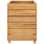 Arriate elevado madera de teca reciclada y acero 100x40x55 cm de vidaXL, Maceteros y jardineras - Ref: Foro24-47425, Precio: ...