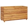 Arriate elevado madera de teca reciclada y acero 100x40x55 cm de vidaXL, Maceteros y jardineras - Ref: Foro24-47425, Precio: ...