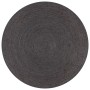 Alfombra de yute tejida a mano redonda gris 90 cm de vidaXL, Alfombras - Ref: Foro24-133665, Precio: 31,19 €, Descuento: %