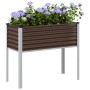 Jardinera de acero marrón 100x45x90 cm en Macetas y jardineras | Comprar online en Foru.es